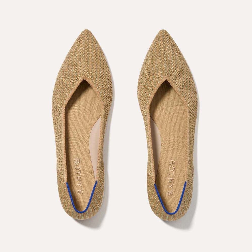 Rothy's The Point II - Gold Stripe Size 9
